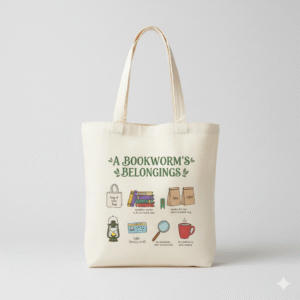 Bookworm’s Belongings tote bag