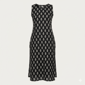 Noir Grace Sleeveless Printed Kurti