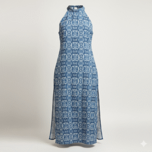 Indigo Halter Neck Kurti